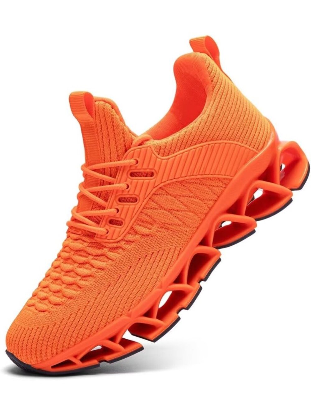 Men's Orange Slip On Walking Running Casual Blade Tennis Sneakers Shoes